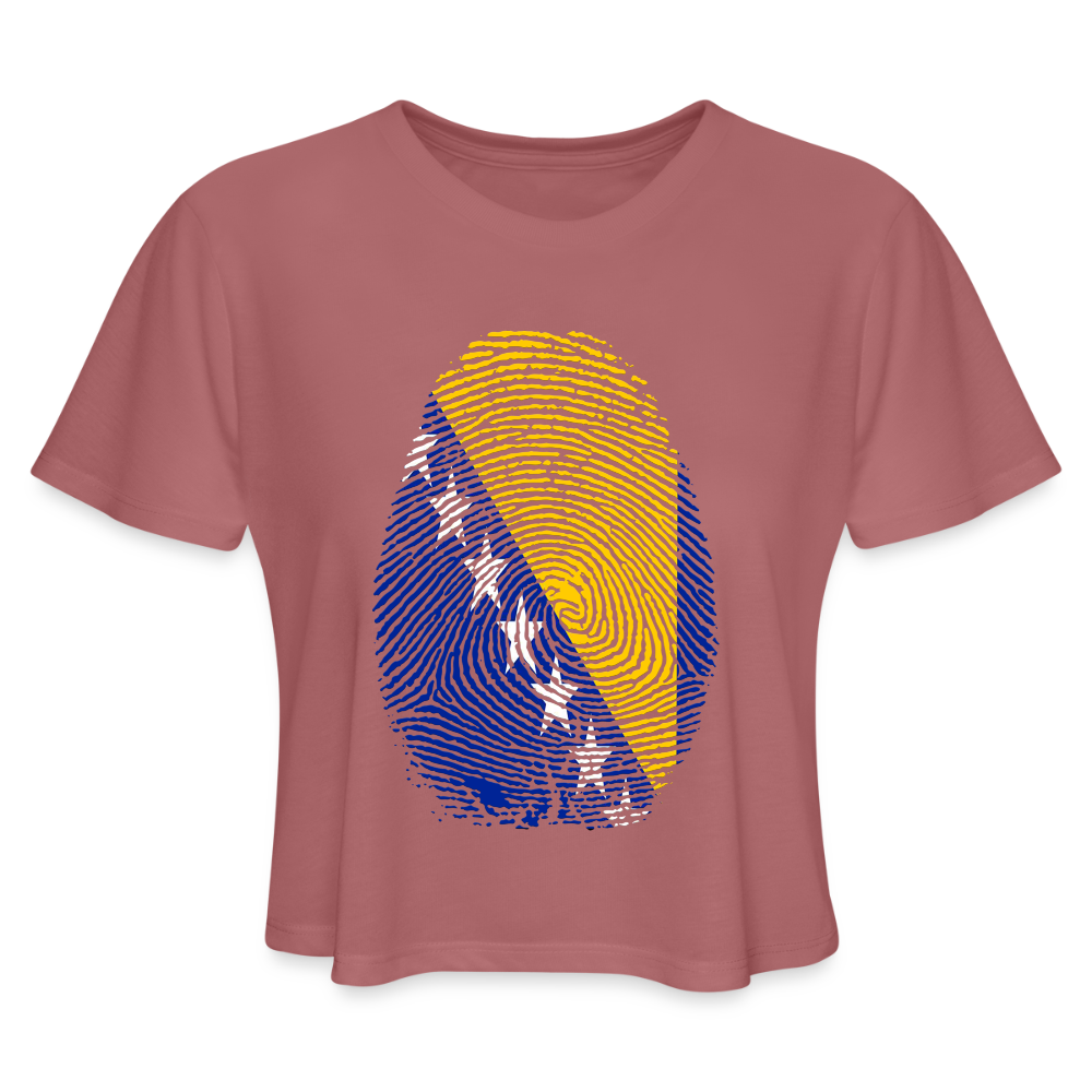 Otisak Bosanski | Kratka zenska majica - mauve