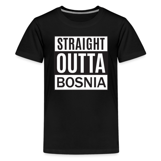 Straight outta Bosnia | Djecija majica - black