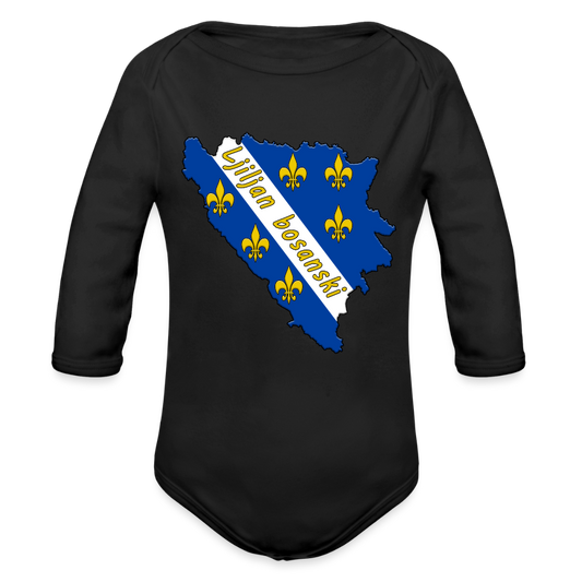 Ljiljani Bosne | Bodi dugi rukav - black