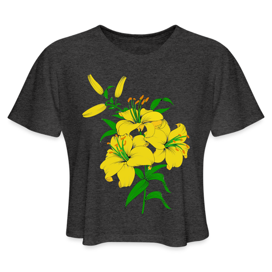 Zlatni Ljiljani | Kratka zenska majica - deep heather