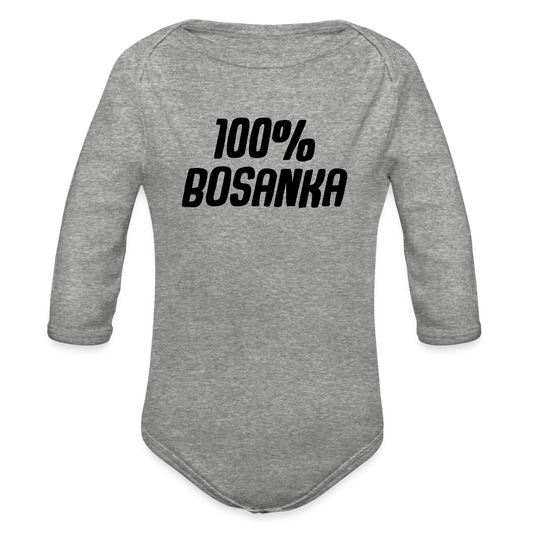100% Bosanka | Bodi dugi rukav - heather grey
