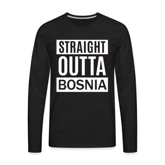 Straight outta Bosnia | Majica dugi rukav - black