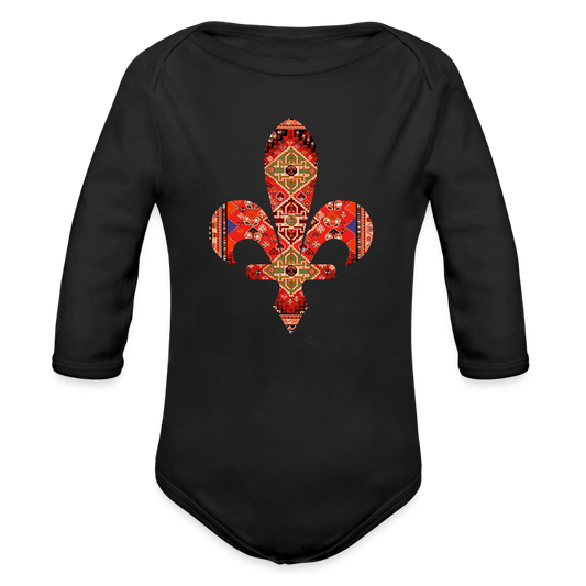 Cilim Bosanksi u ljiljanu | Bodi dugi rukav - black