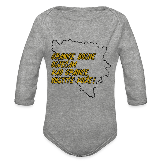Granice Bosne | Bodi dugi rukav - heather grey