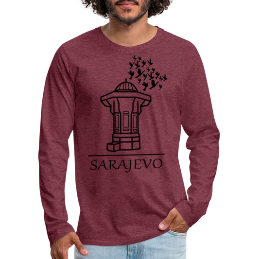 Sarajevo | Majica dugi rukav - heather burgundy