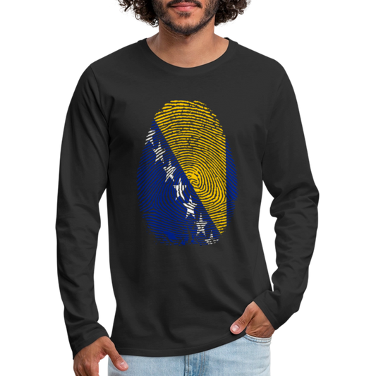 Otisak Bosna | Majica dugi rukav - black