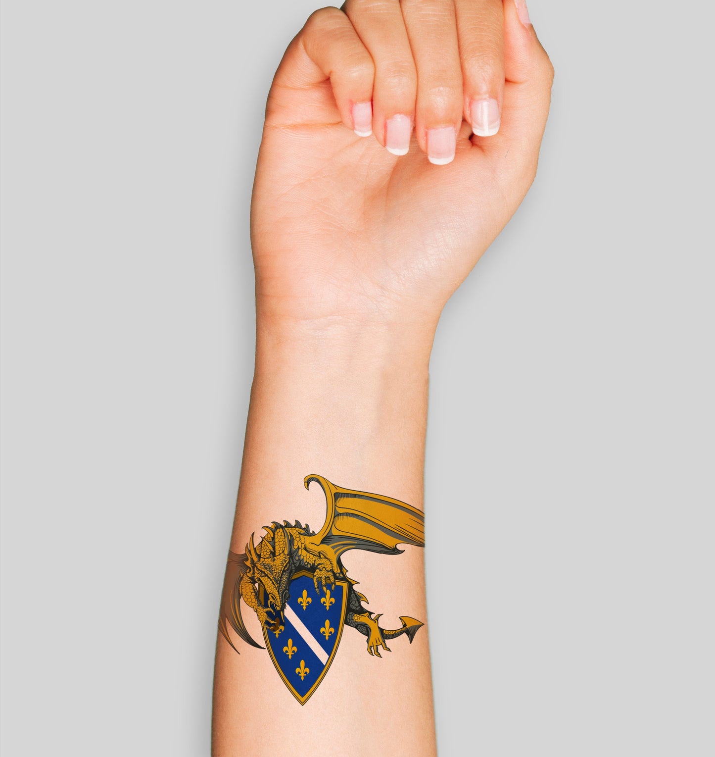 zmaj od bosne | privremena tetovaza – posteljina sa zmajem od bosne