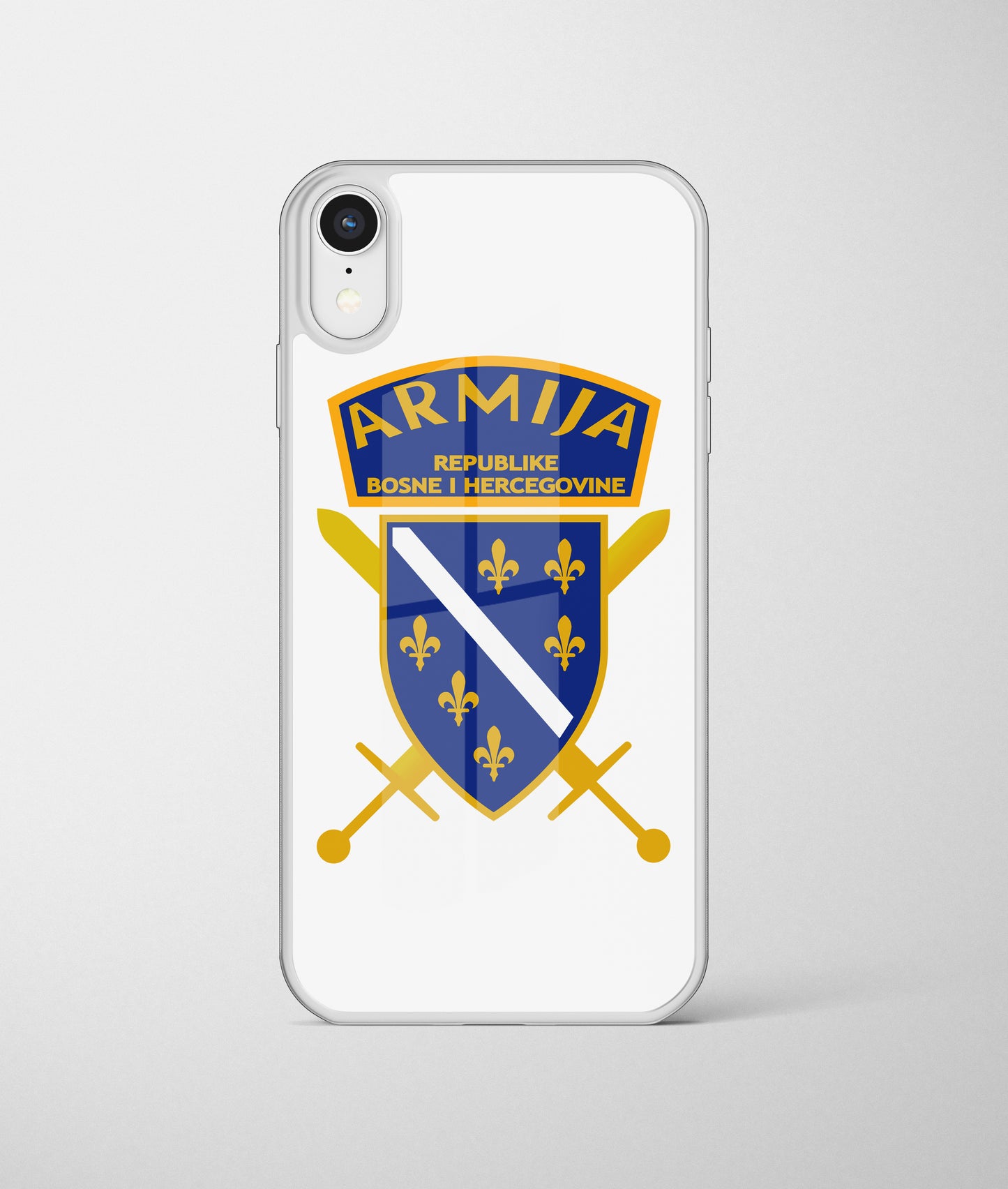 Armija RBiH | Premium Staklena Maskica sa motivom ljiljana – patriotski simbol Bosne i Hercegovine