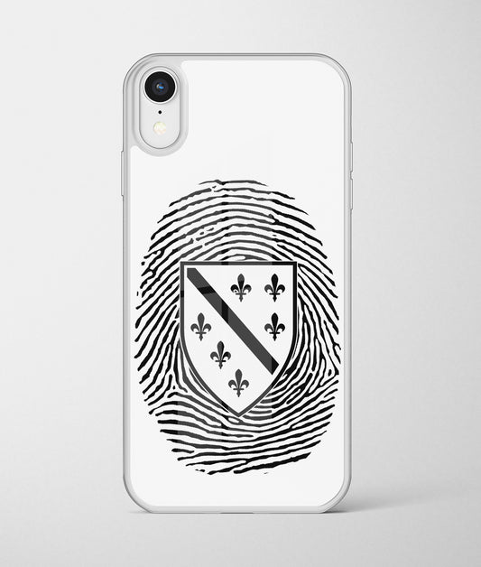 Otisak RBiH | Premium Staklena Maskica sa motivom ljiljana – patriotski simbol Bosne i Hercegovine