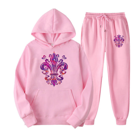 Ljubicasti ljiljan | Set Duks i Trenerka sa motivom ljiljana – patriotski simbol Bosne i Hercegovine