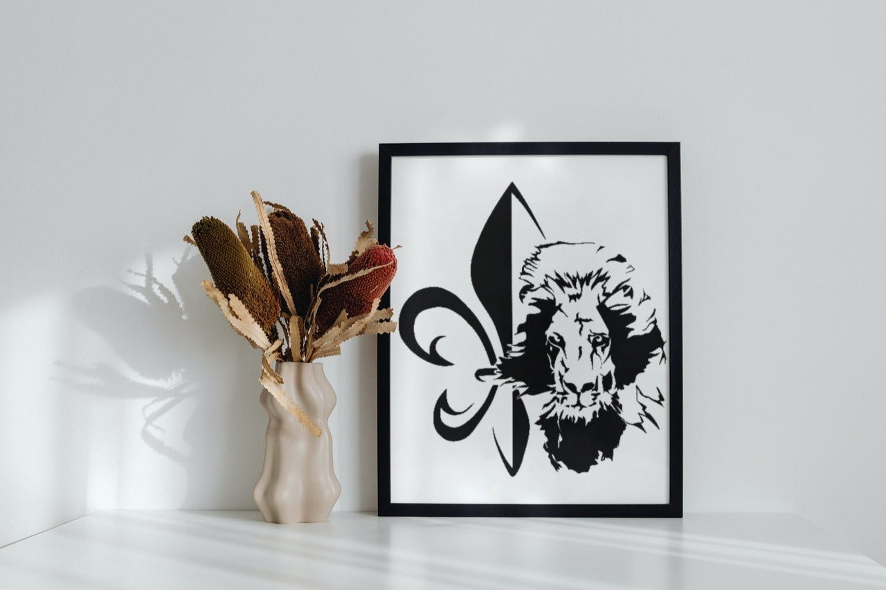 ljiljan lav | slika (poster) – slika sa simbolima ljiljana