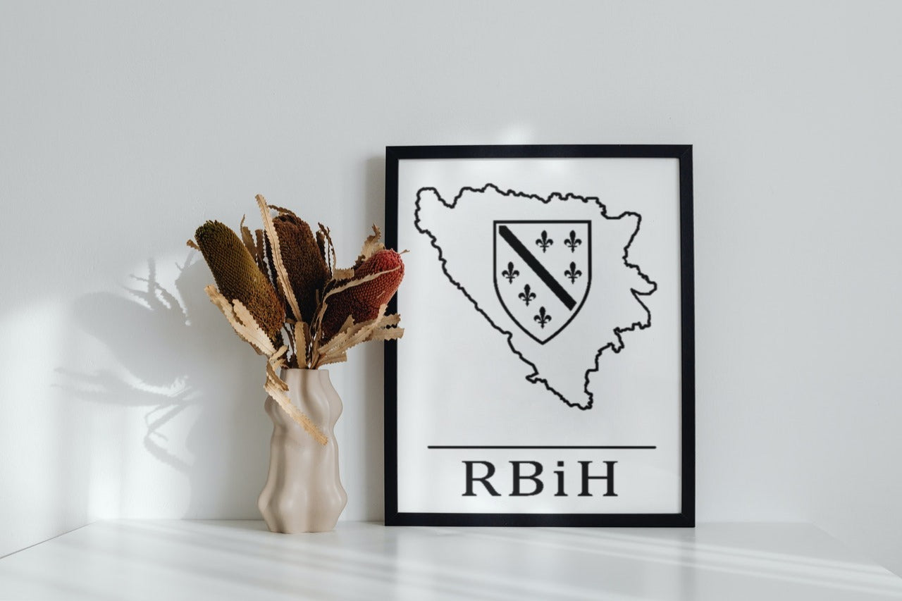 rbih | slika (poster) – slika sa grbom rbih i ljiljanima