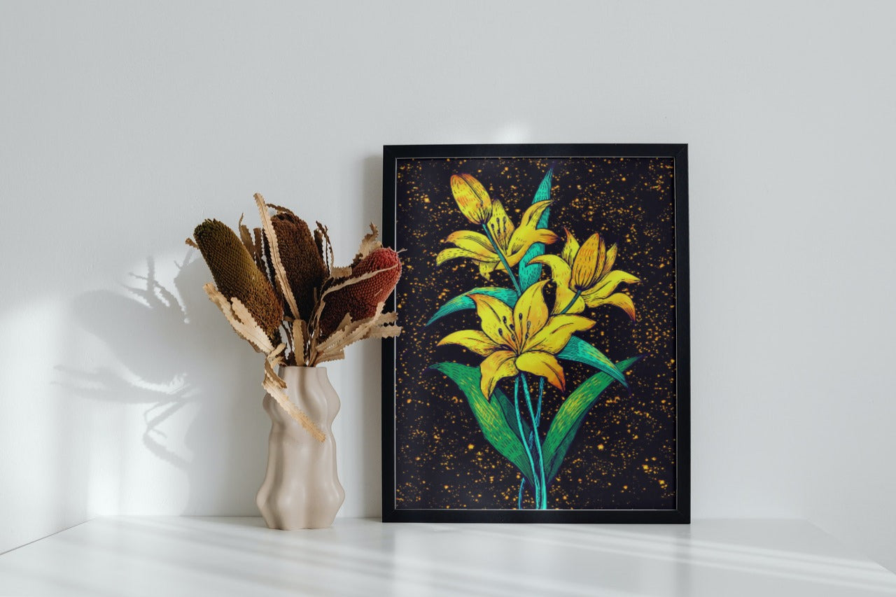 zlatni ljiljani | slika (poster) – slika sa simbolima ljiljana