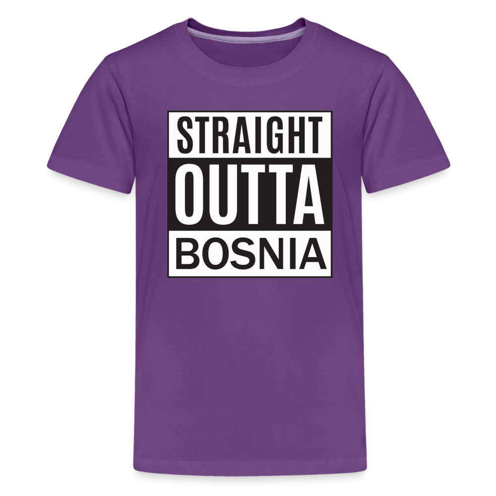 Straight outta Bosnia | Djecija majica - purple