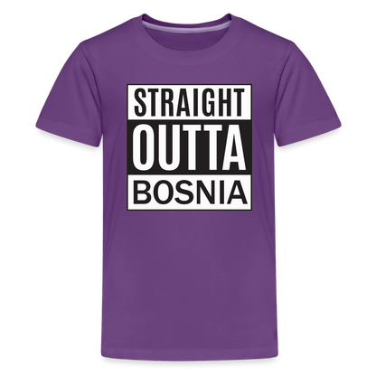 Straight outta Bosnia | Djecija majica - purple