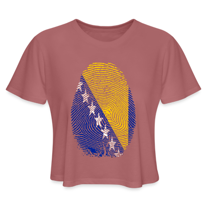 Otisak Bosanski | Kratka zenska majica - mauve