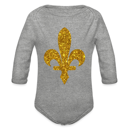 Zlatni ljiljan | Bodi dugi rukav - heather grey