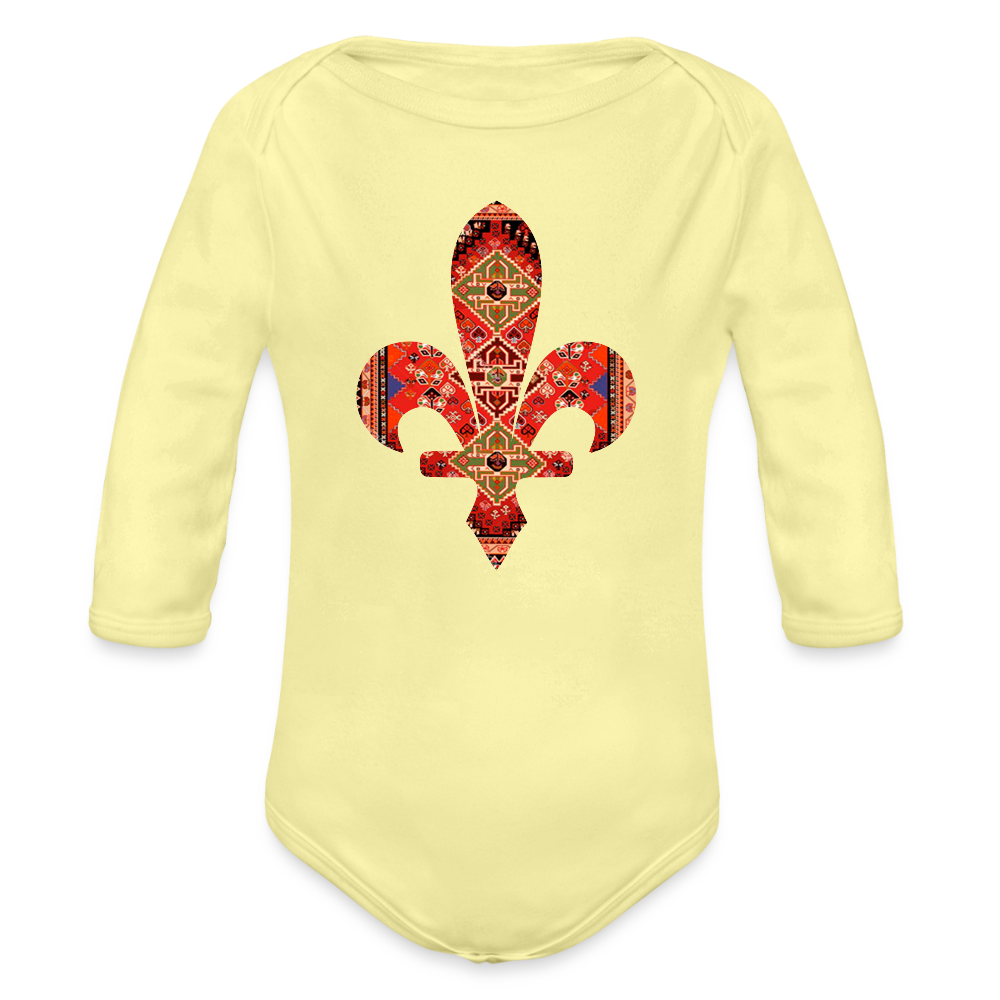 Cilim Bosanksi u ljiljanu | Bodi dugi rukav - washed yellow