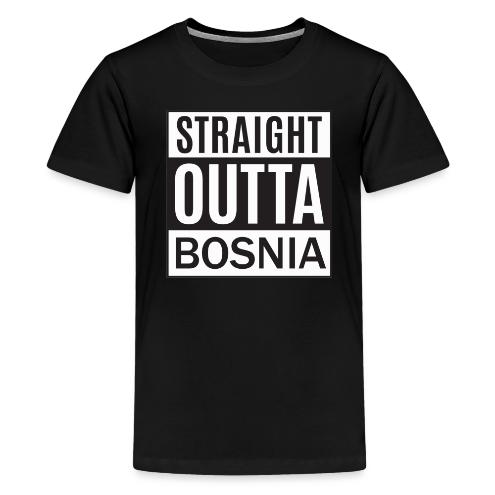 Straight outta Bosnia | Djecija majica - black