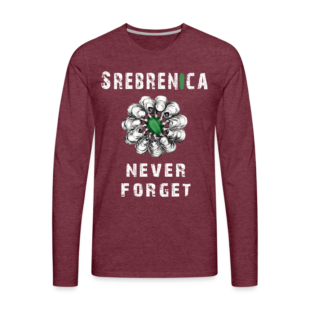 Srebrenica | Majica dugi rukav - heather burgundy