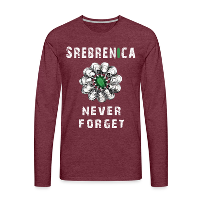 Srebrenica | Majica dugi rukav - heather burgundy
