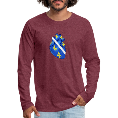 Srce ljiljana | Majica dugi rukav - heather burgundy