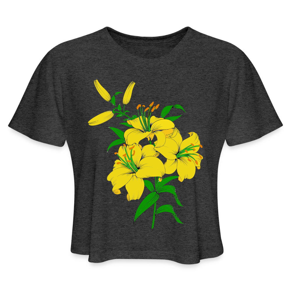 Zlatni Ljiljani | Kratka zenska majica - deep heather