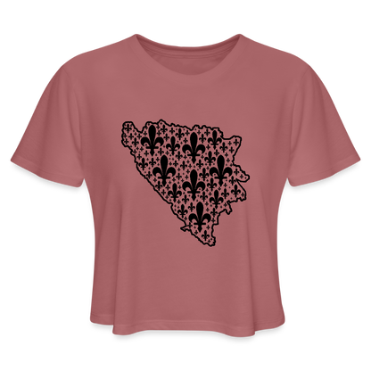 Ljiljani u Granicama | Kratka zenska majica - mauve