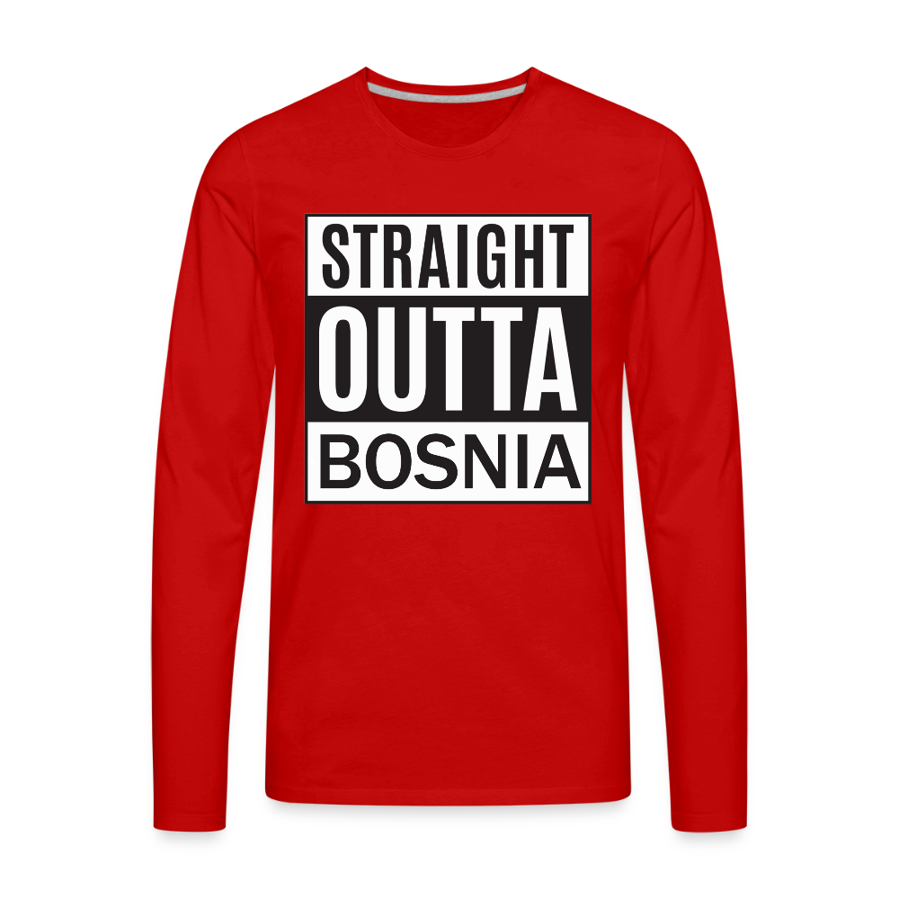 Straight outta Bosnia | Majica dugi rukav - red