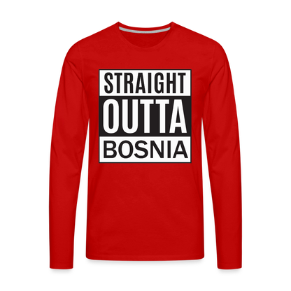 Straight outta Bosnia | Majica dugi rukav - red