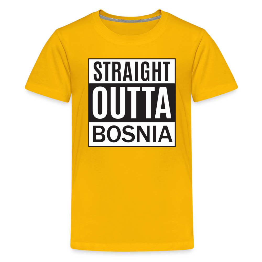 Straight outta Bosnia | Djecija majica - sun yellow