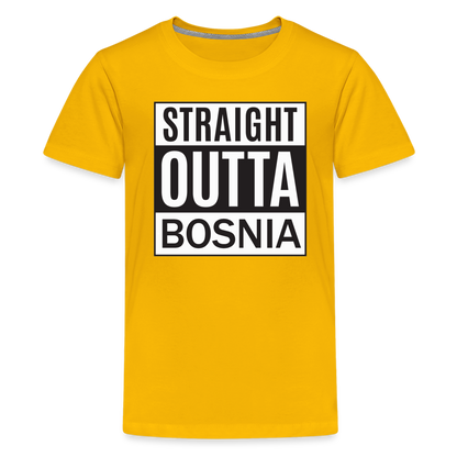 Straight outta Bosnia | Djecija majica - sun yellow