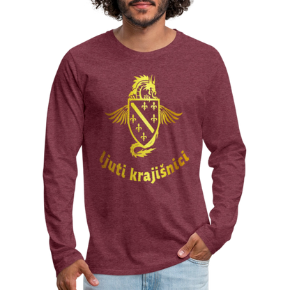 Ljuti krajišnici | Majica dugi rukav - heather burgundy