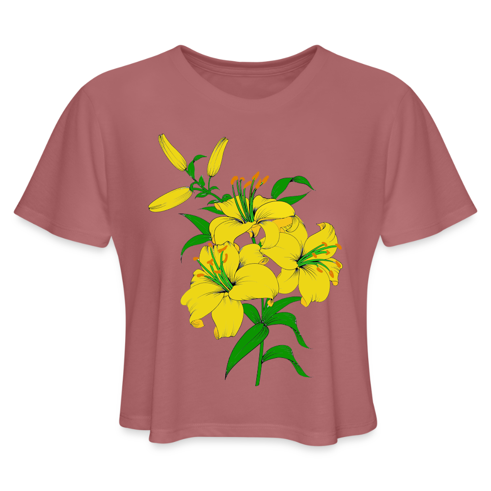 Zlatni Ljiljani | Kratka zenska majica - mauve