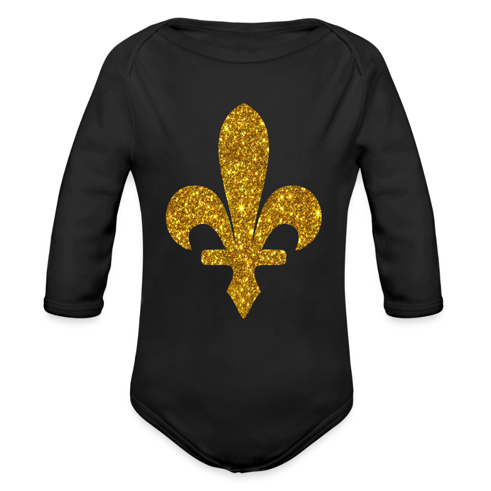 Zlatni ljiljan | Bodi dugi rukav - black