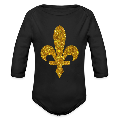 Zlatni ljiljan | Bodi dugi rukav - black