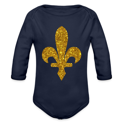 Zlatni ljiljan | Bodi dugi rukav - dark navy