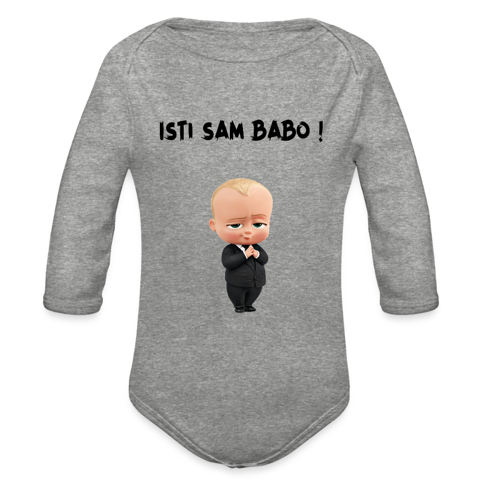 Isti sam Babo | Bodi dugi rukav - heather grey