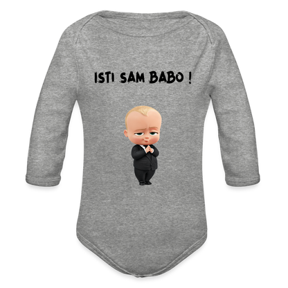 Isti sam Babo | Bodi dugi rukav - heather grey