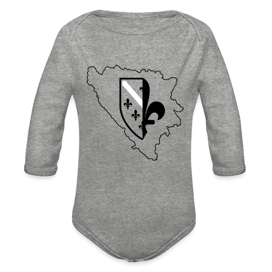 Granice i ljiljani | Bodi dugi rukav - heather grey