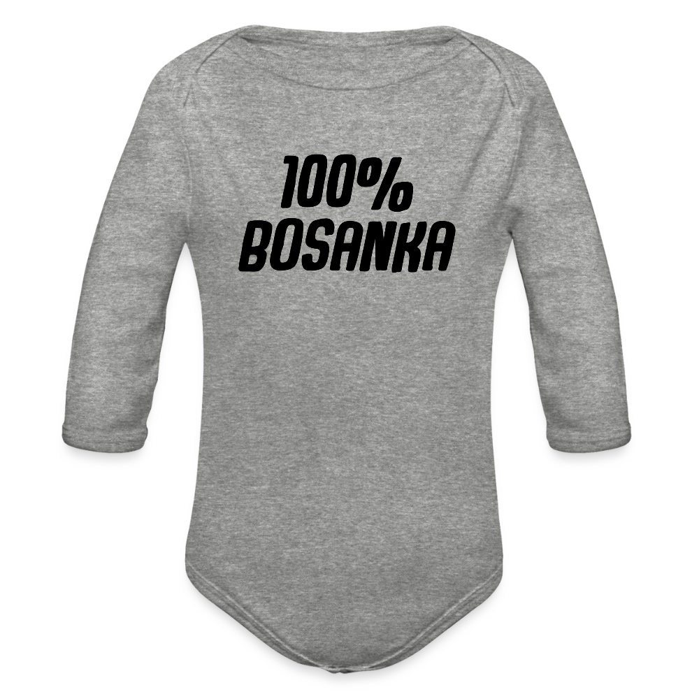 100% Bosanka | Bodi dugi rukav - heather grey