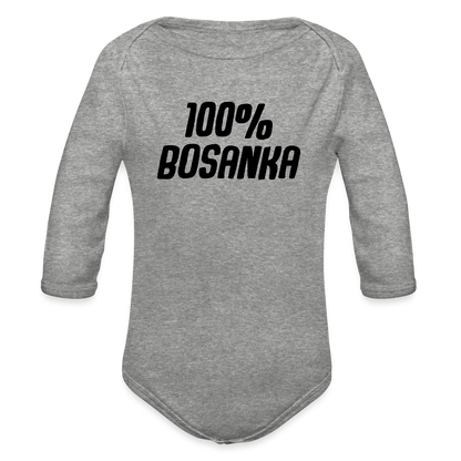 100% Bosanka | Bodi dugi rukav - heather grey
