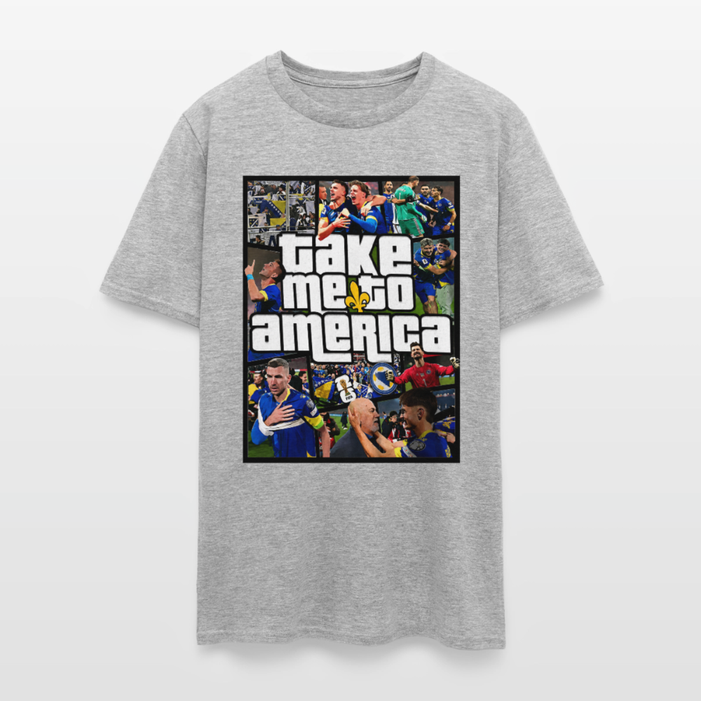 Take Me To America GTA | Majica Kratki Rukav - heather gray