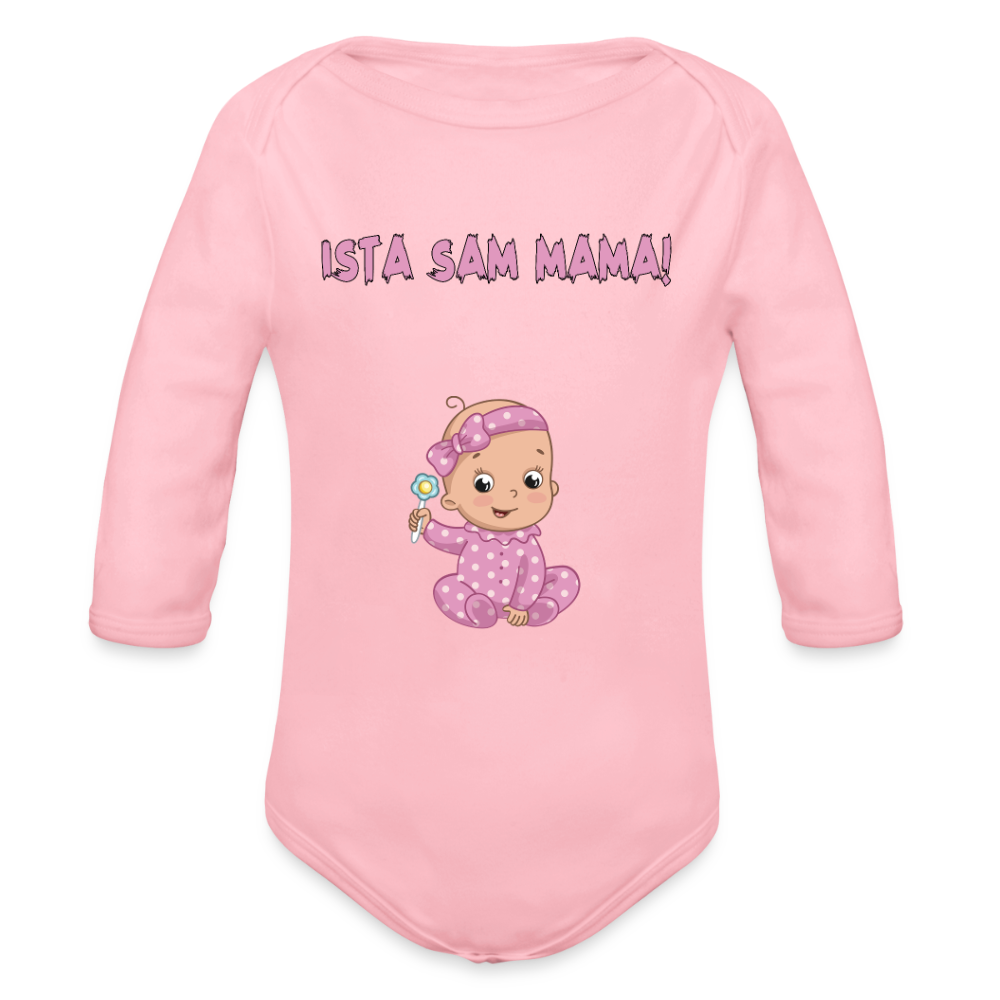 Ista sam mama | Bodi dugi rukav - light pink