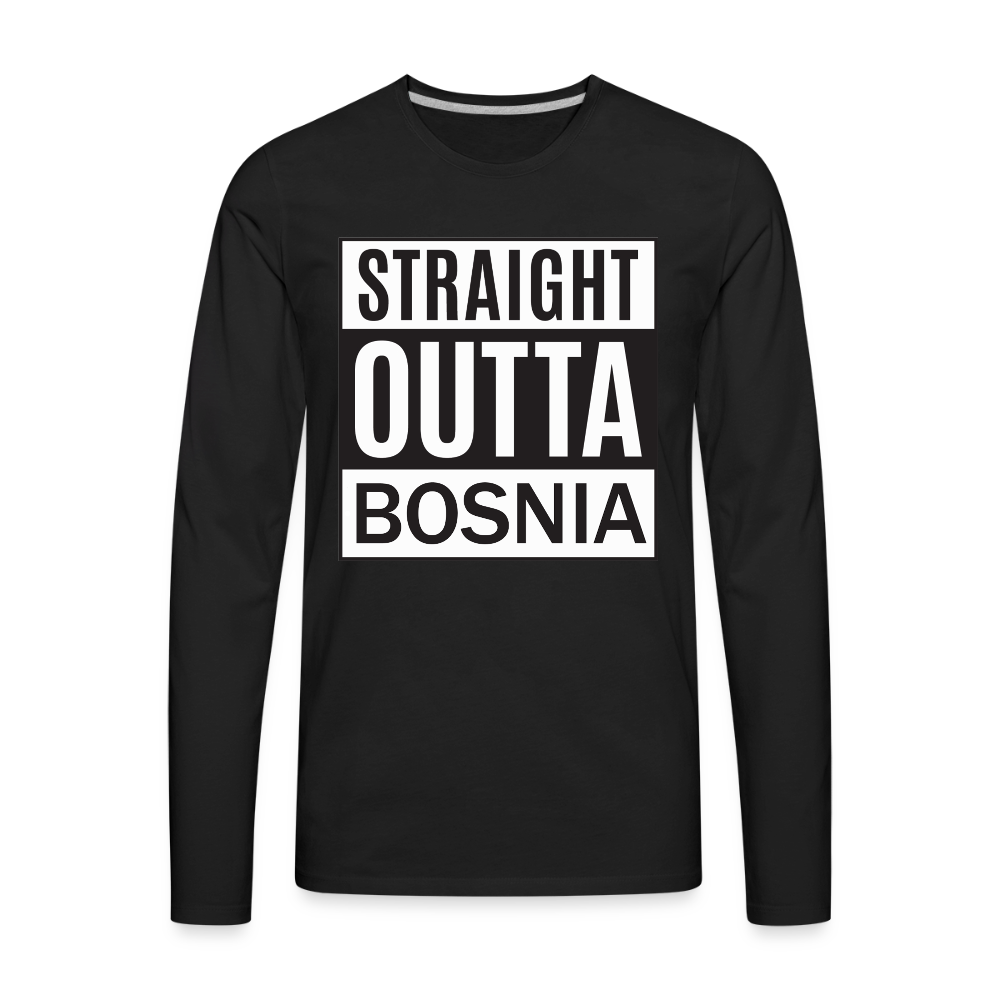 Straight outta Bosnia | Majica dugi rukav - black