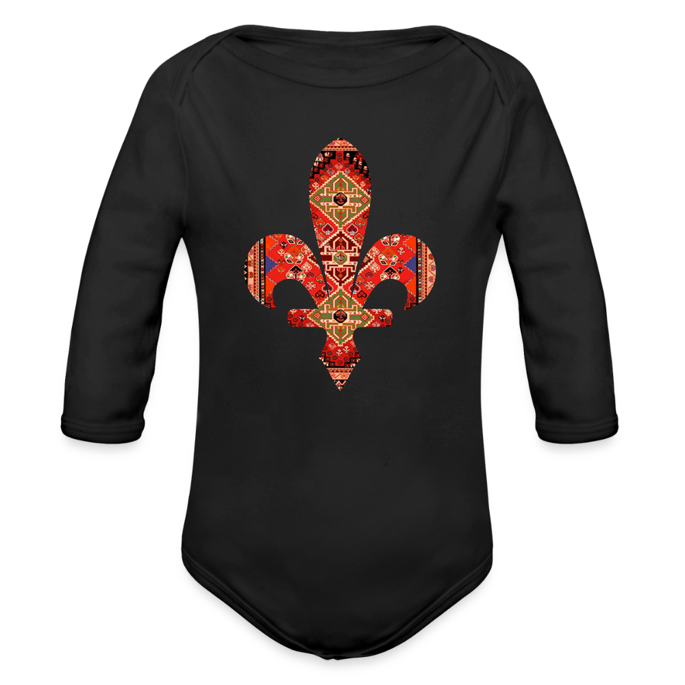 Cilim Bosanksi u ljiljanu | Bodi dugi rukav - black