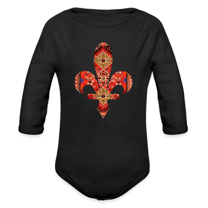 Cilim Bosanksi u ljiljanu | Bodi dugi rukav - black