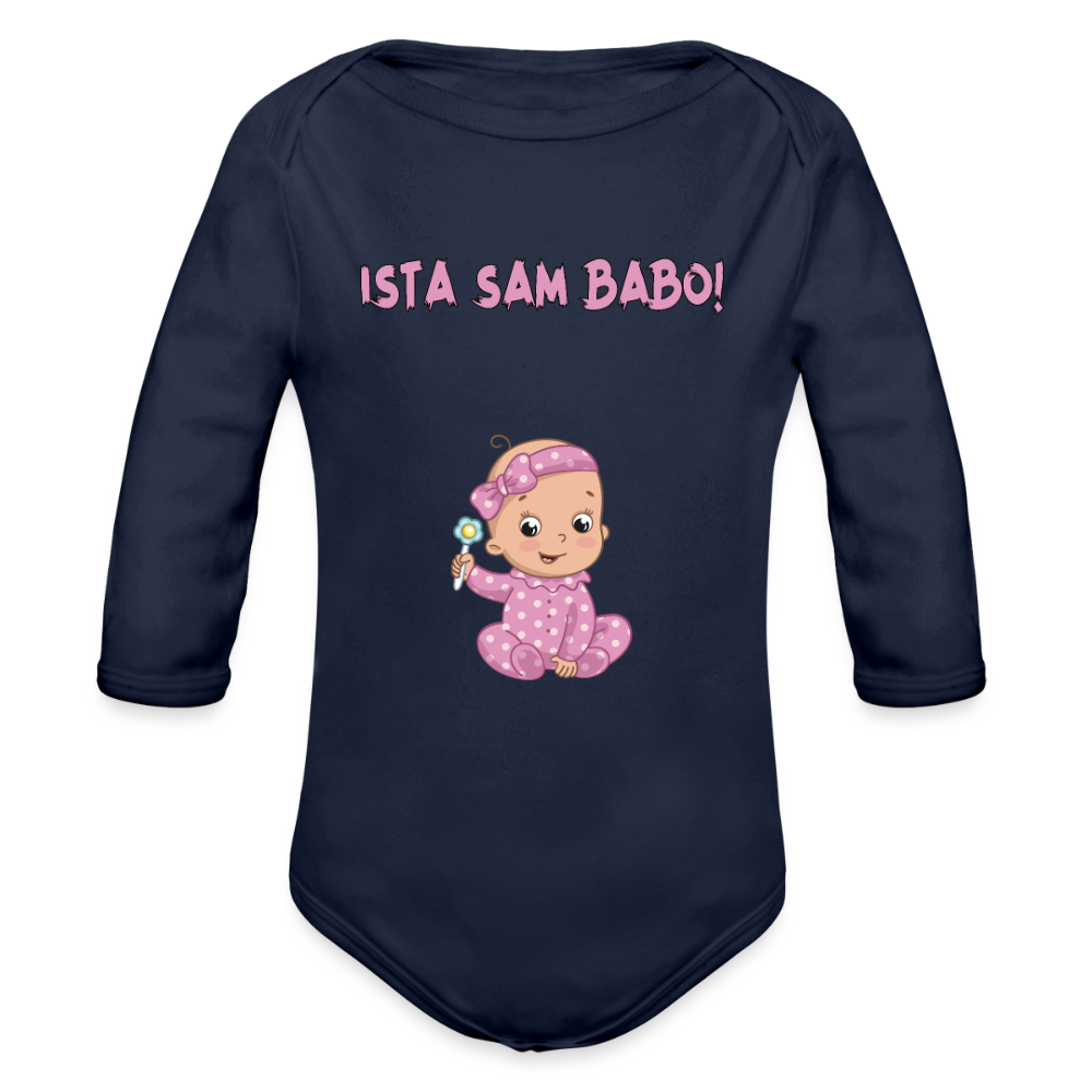 Ista sam Babo | Bodi dugi rukav - dark navy