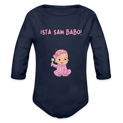 Ista sam Babo | Bodi dugi rukav - dark navy