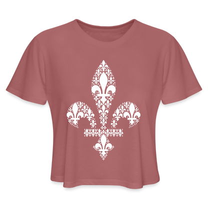 Ljiljani u ljiljanu | Kratka zenska majica - mauve